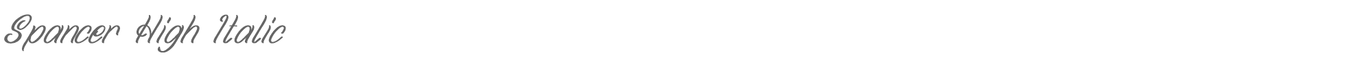 Sample characters Spancer High Font